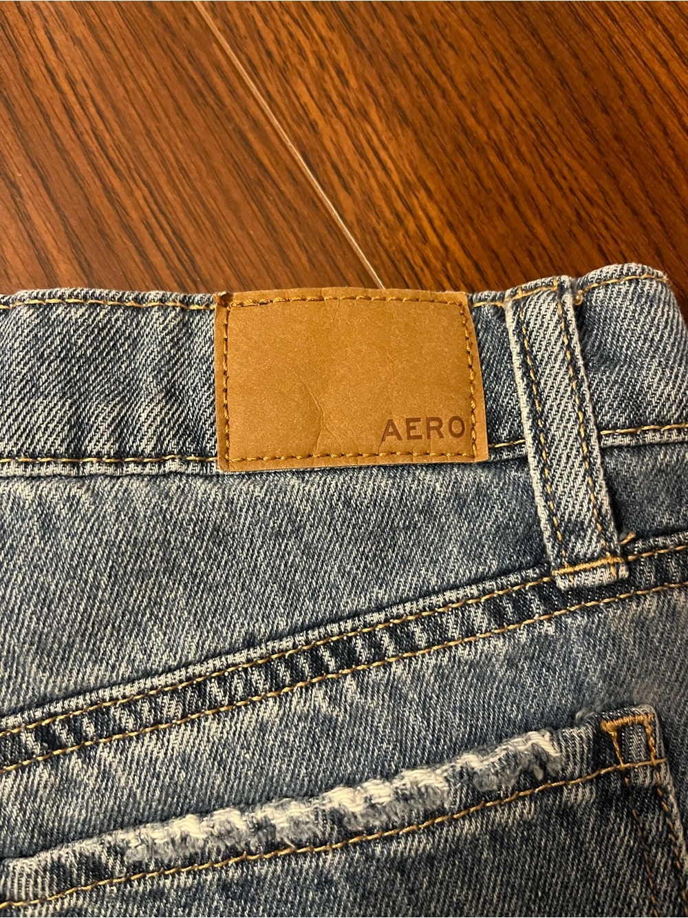 AERO Distressed Light Wash Mom Short - Picture 5 of 7